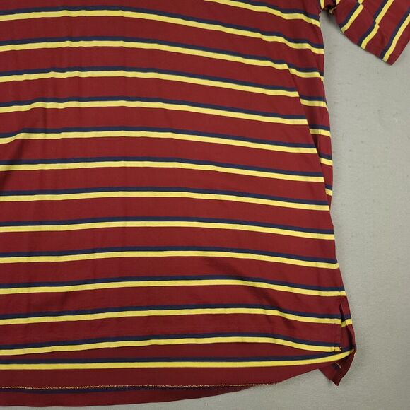 Polo Golf Ralph Lauren Polo Shirt Mens XL Red Yellow Navy Stripe Cotton Blend - Picture 7 of 11